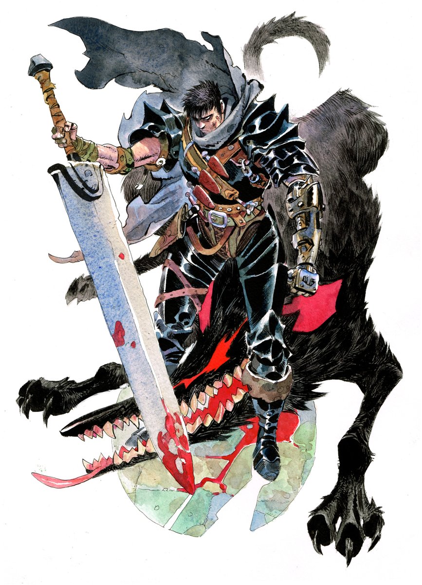 ガッツ(ベルセルク) 「Commission files again - this time a #be」|Matías Bergaraのイラスト