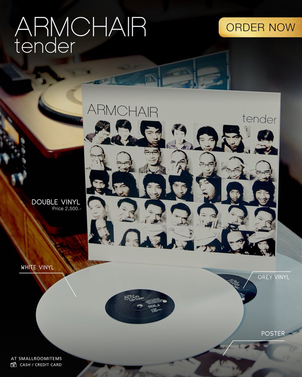 smallroom_tweet's tweet photo. Order Now! สินค้าพร้อมส่ง 🚚
Armchair อัลบั้ม Tender Double Vinyl
ราคา 2,500 บาท แผ่นสี White และสี Grey
ขนาด 12 นิ้ว แถมฟรีโปสเตอร์ด้านใน
สั่งซื้อได้แล้วที่
https://t.co/QL3BGLDLBh
(ไม่รับจองหรือสั่งซื้อผ่านทางอินบ็อกซ์)
#Smallroommusic #Armchair #Tender
#Vinyl #Smallitems https://t.co/M1ZhyuhQtB