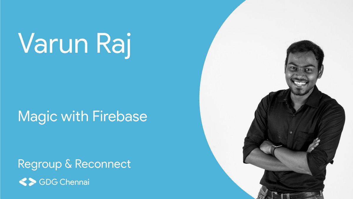 GDGChennai's tweet photo. If a service solves complex app development problems, then is it magic? Maybe. We'll have to listen to @zathvarun 
Join us this Saturday where he talks about "Magic with @Firebase" 🪄
Oh did we say that Varun is a @GoogleDevExpert 😎
#GDGChennai #Reconnect #GDE https://t.co/WzykA8IVYi