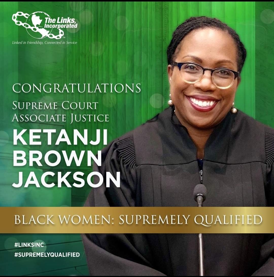 Last week this happened, and we are still thrilled! 

Ketanji Brown Jackson was confirmed as the US Supreme Court’s first Black female justice after a historic Senate vote.

#linksinc #easternarealinks 
#SUPREMELYQUALIFIED
#KetanjiBrownJackson
#blackhistory365