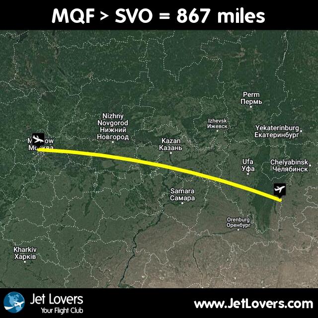 prtrans's tweet photo. My flight #137 on #JetLovers: MQF > SVO - another 867 miles in the air! https://t.co/7Vd1fI5HMP https://t.co/VVZDkXGxFP