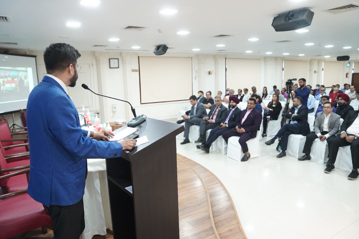 .<a href="/devendrapai/">Devendra Pai</a> spoke on the "Need to increase India-Israel student and academic relations. He shared his own experience and learnings from <a href="/IIDLpgp/">Indian Institute of Democratic Leadership - IIDL</a> students to Israel. 
The event was initiated by <a href="/rtnmanpreet/">RtnManpreet</a> to mark 30 years of India-Israel relations and organised by <a href="/ICIBIndia/">Indian Chamber Of International Business</a>