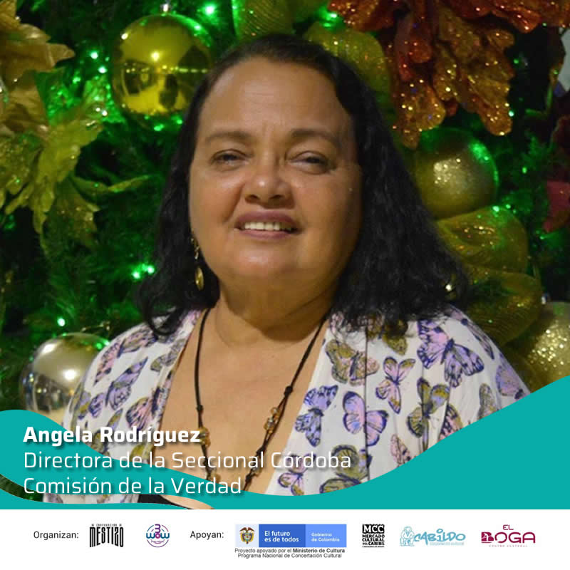 Rochela2022's tweet photo. Ángela María Rodríguez, Directora de la Seccional Córdoba de la Comisión de la Verdad, relatora y e investigadora de los procesos juveniles en Córdoba. Nos hablará sobre las conexiones no normalizadas, de diversas bullas y expresiones para la Paz
Apoya:@mincultura https://t.co/HiSjFP8O2m