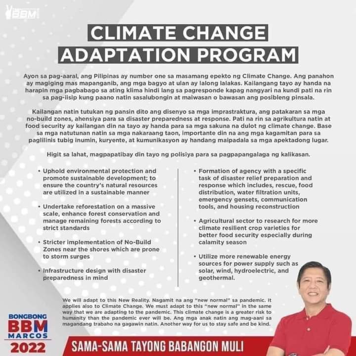 CLIMATE CHANGE is changing, but there are solution. There's still a chance do every ways to save our planet, and we can do it if we cooperate. This CCAP of BBM is very timely for what's happening nowadays. Take time to read.

 #Scientistprotest
#Stopfossilfuel
#LetTheEarthBreathe