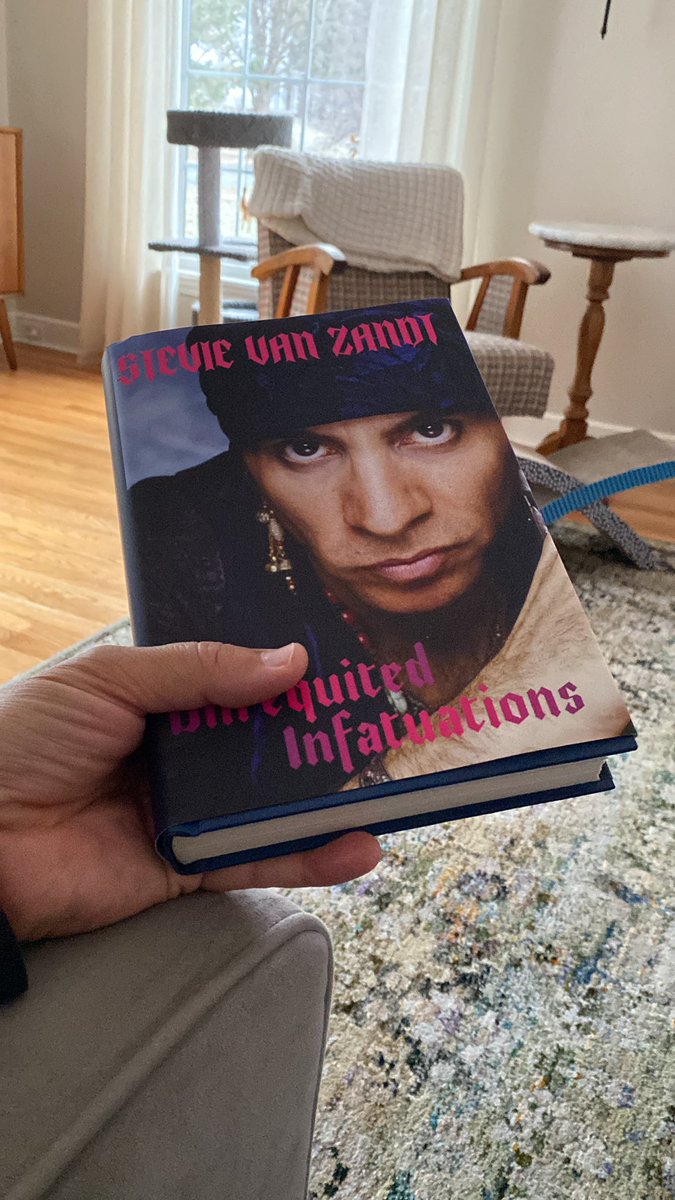 TimTCCarlson's tweet photo. Just finished Stevie’s @StevieVanZandt book…terrific read from a thought provoking and funny guy. Decided to start watching the Sopranos all over again…it holds up well. https://t.co/nkLR7pDlRt
