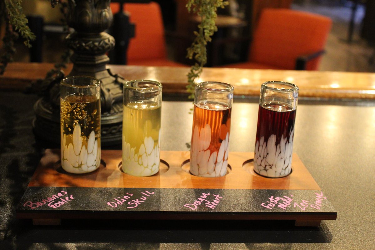 We offer mead flights every evening!  Try four flavors of our growing variety of meads.  Many local meads are featured on our menu.  Let your adventure begin at The Forge Tavern!
#MeadFlights #Boardgamebar #ColumbusOH