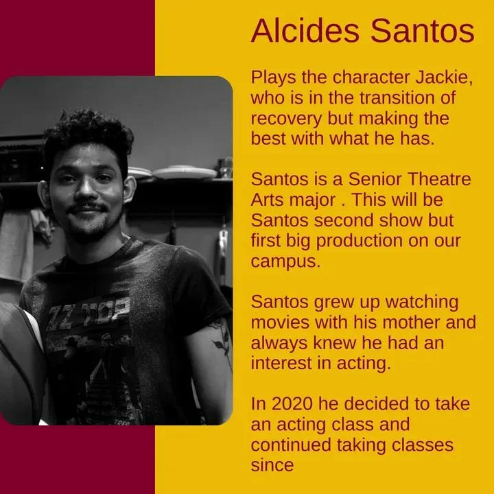 DHtheatreDance's tweet photo. MEET THE CAST !!! Pt 1. Don't forget to purchase tickets just a few performances left !! Both in person and livestream tickets are available! #csudh #gotoros #dhtheatre #toropride #letsgotoros https://t.co/RnRk1Sbm4k
