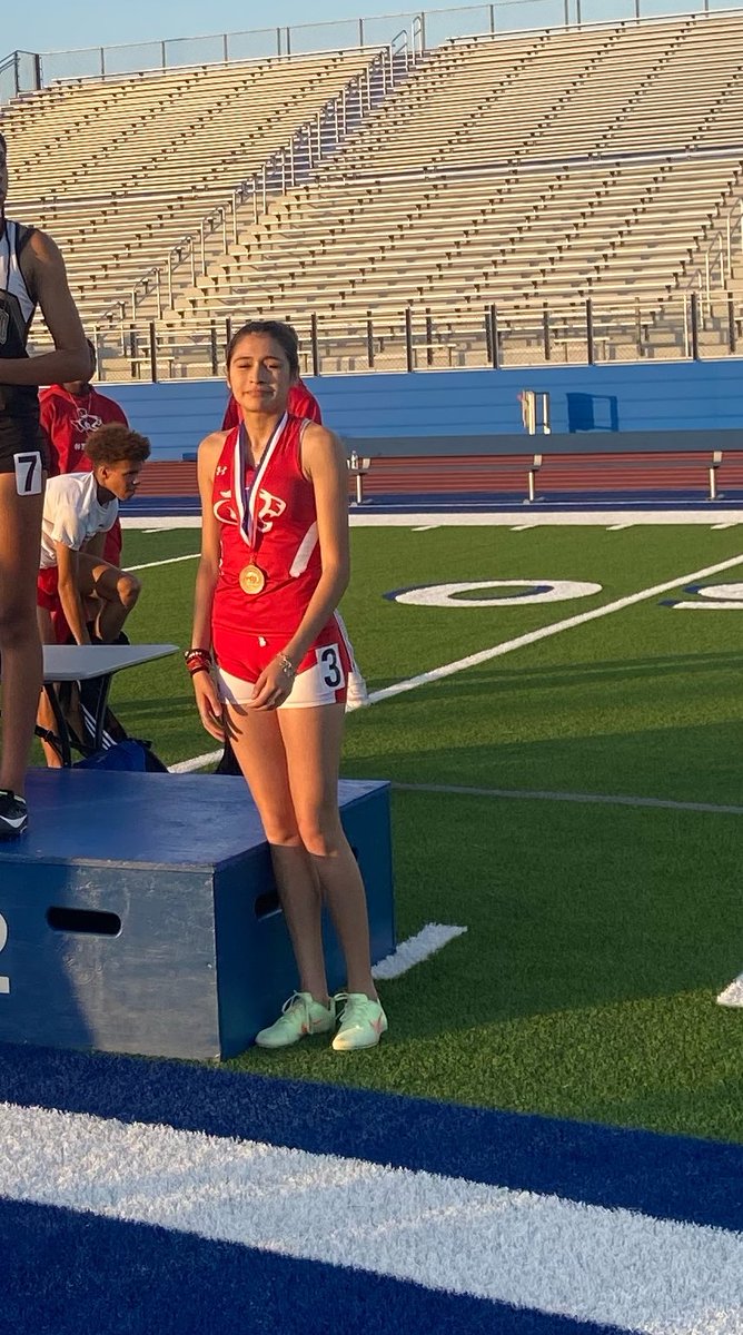 CHSGirlsTrack_'s tweet photo. Mayte Tavarez placed 4th in the 400 to advance to area! Congratulations Mayte! https://t.co/4nzbYJhqGo