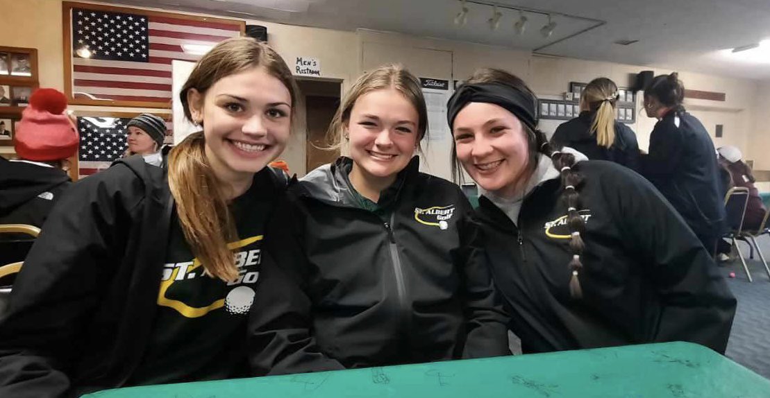 Stalbertsprtfan's tweet photo. First team victory for Saintes Golf in school history?!
Lainey Sheffield (Sr) was 2nd, Alexis Narmi (So) was 8th and Ava Hughes (Sr) was 9th!
Congrats to Coach Klusman and Coach Krohn as well! https://t.co/8UbG2Bk2ND