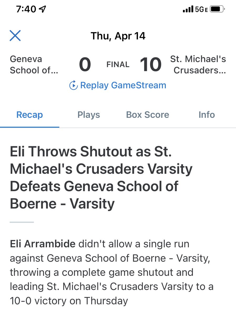 AC_StaceyA's tweet photo. Great job ⁦@EliArrambide⁩! Pitched a shutout plus 2-2 with the walk-off to end the game. Proud of you kid. https://t.co/f1jPosyX0Y