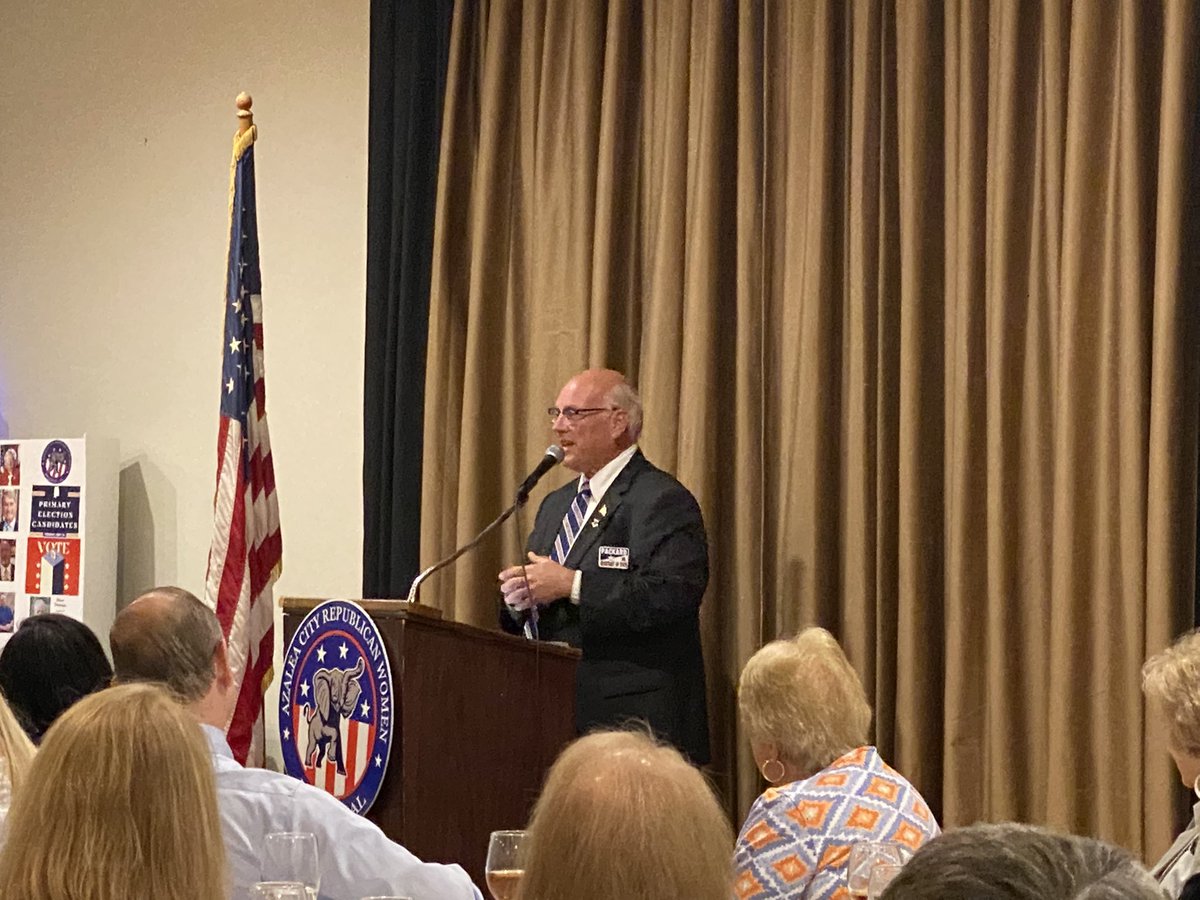 jeff_poor's tweet photo. GOP Secretary of State candidate Ed Packard says 1986 Graddick-Baxley Democratic primary saga led him to want to be an election official in ACRW speech #alpolitics https://t.co/U5S1T8O8rm
