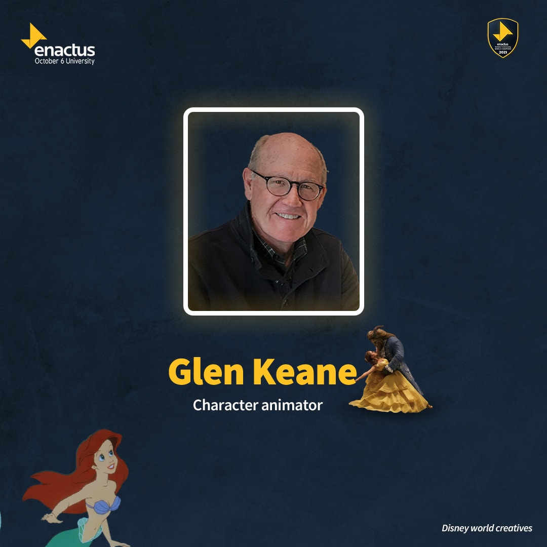Talking today about one of the awesome people in disney that you should know him and his great story the one who really made most of the characters we love nowadays it's Glen Keane listen to him from link below💛💙

Link : youtu.be/1ftHVPJJ26I 

#EnactusO6U 
#enactusworldcup