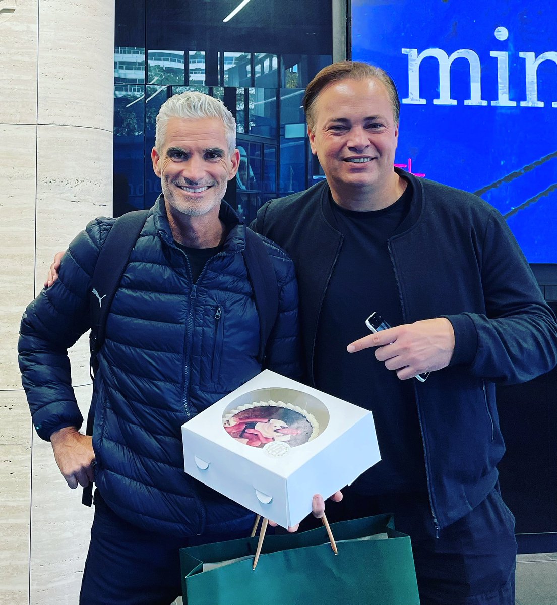 Craig_Foster's tweet photo. Here’s to another 53 candles before the incredible fun ends..

Thanks to @TheRealBozza @maxrushden &amp; the whole crew at @StanSportAU for the birthday 🎂

Another enjoyable morning on @EuropaLeague &amp; it’s my good fortune to know &amp; work with you all.

🙏 to all for the well wishes. https://t.co/LDEgtfQjDH