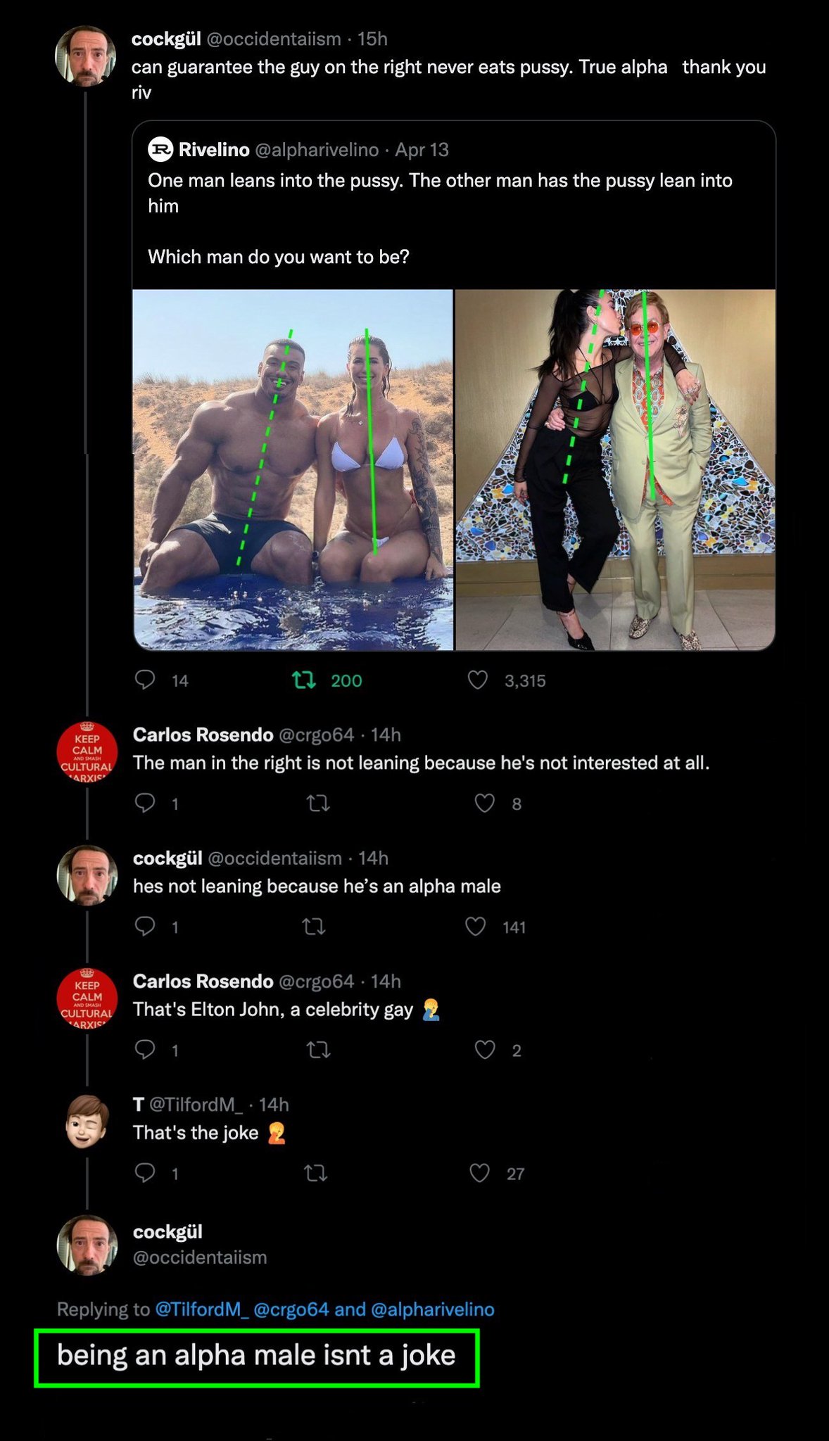 Rivelino on Twitter "Being an alpha male isn't a joke! https//t.co