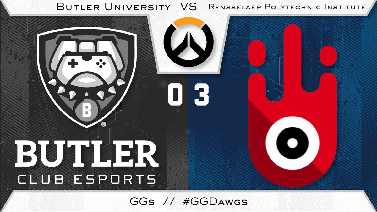 BUClubEsports's tweet photo. It was a challenge, but #ButlerOW made a strong stand in tonight's @neccgames playoff vs @teamRPI to finish in the top 8 of their division - GGs! #GGDawgs https://t.co/pjwL2S4hpq