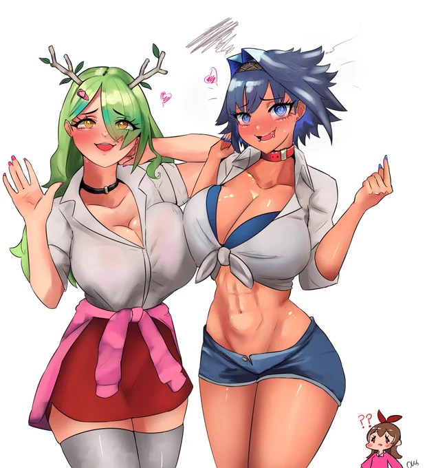 #kronillust #クロニーラ #FineFaunart  #drawMEI
Gyaru Fauna and Kronii and Gal Mumei too, Wondering what's up 