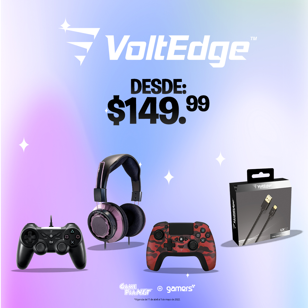 Gameplanetmx's tweet photo. #PromoGP🥳
Seguimos con las promos del mes de abril sobrinos, ahora con la marca de #VoltEdge, aprovéchenlas antes de que se acaben.
Checa todos los precios aquí: https://t.co/wTa1nmdDlE
#promocionesgamer https://t.co/nvYhmDetkf