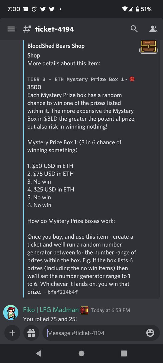 JoshuaParsons89's tweet photo. I just won $100 in $ETH by being an active member in the @bloodshedbears discord channel... Come check it out!
P.S. The #treemarket just opened up so I plan on using my $BLD buy #whitelist and #NFTs!! https://t.co/Q1Qo2CgKDq