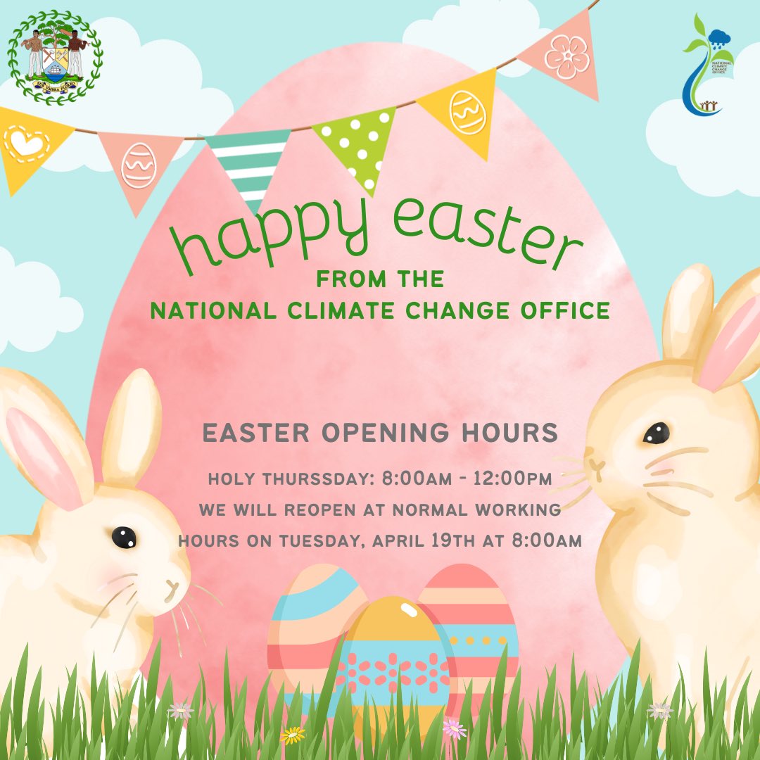 BZClimateChange's tweet photo. Wishing you the best of feasts and celebrations, Bunny chocolates and love. Wishing you a safe Easter  filled with fun and laughter. https://t.co/vUJc1eMfPv