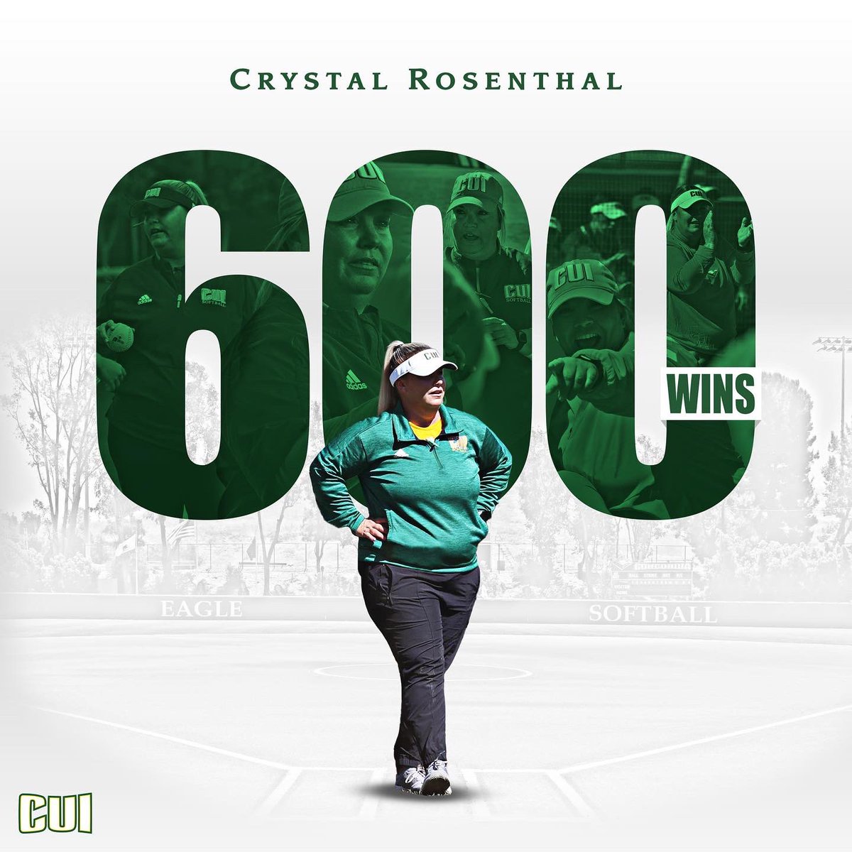 Congrats Crystal Rosenthal!  Thank you for all you have given to Concordia Softball and Eagle fans-lot of great memories and a lot of great moments and some incredible experiences through the game of softball and we're ready for many more. Nobody better! 💚💛🐐