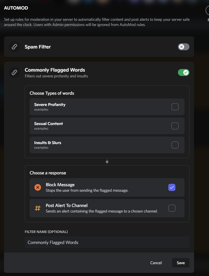DiscordNews_'s tweet photo. Upcoming Auto mod feature for servers. https://t.co/8CvQDZdyWn