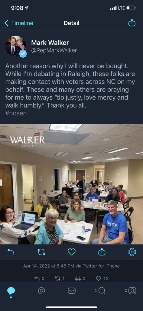 LyingPat's tweet photo. For someone that wants to “walk humbly” you sure do talk about yourself a lot. #ncpol #NCSen @Walker4NC https://t.co/a2CStHssvs