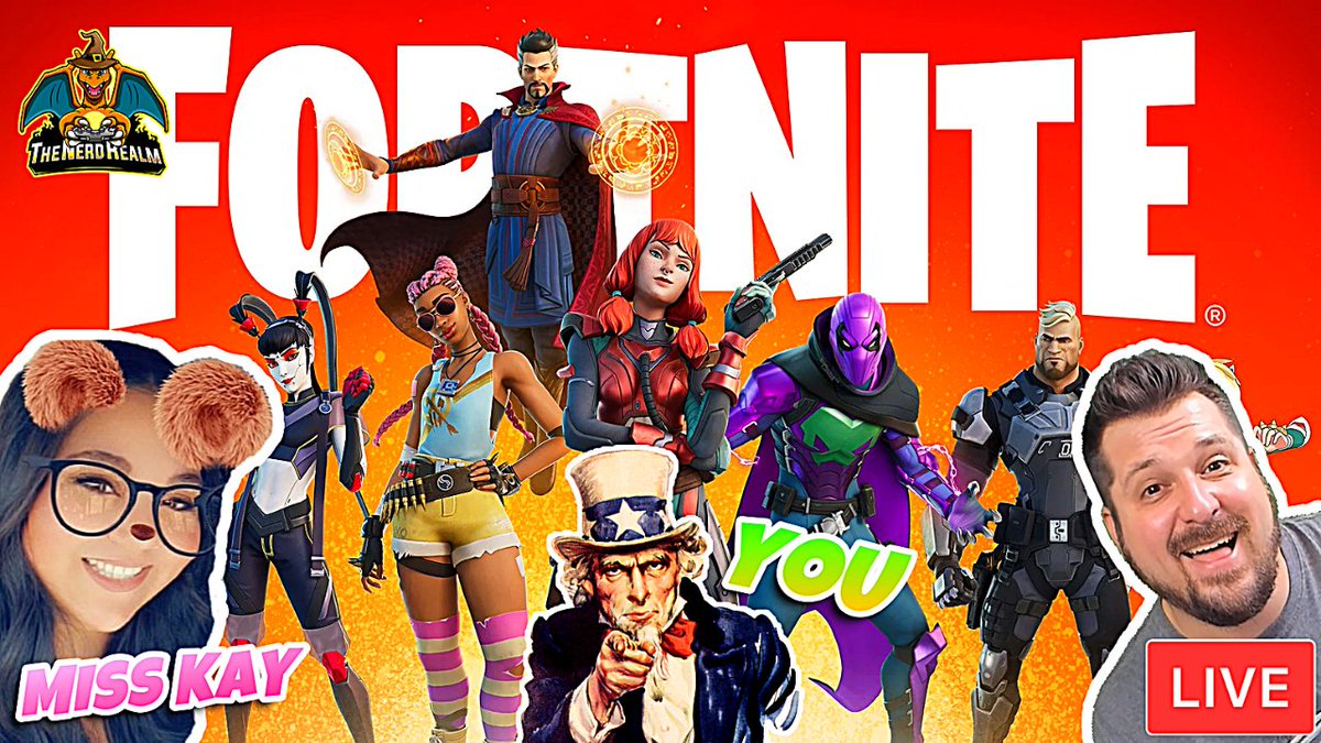 The_Nerd_Realm's tweet photo. Live Streaming Fortnite now on YouTube: https://t.co/1QcebSHWk4
& Twitch: https://t.co/TWbYTmLEH7
With Miss Kay & You!
#Fortnite #MissKay #LiveStream #TheNerdRealm #YouTube #Twitch #Gaming #BattleRoyale https://t.co/jMAH7JJqSt