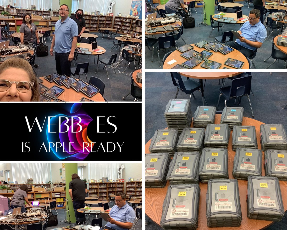 mlg3644's tweet photo. Check out what happened today @webb_es! @Apple Classroom Delivery sessions are scheduled next week!   Thanks to @CCISDIT Lisa Perez, Joe Guzman, and Sean Sandoval. All for the benefit of our @CCISD teachers and students. @r0hernandez @KelsieMorris12  @JohnAPrezas @CaryPerales1 https://t.co/0ZEt2riOLF