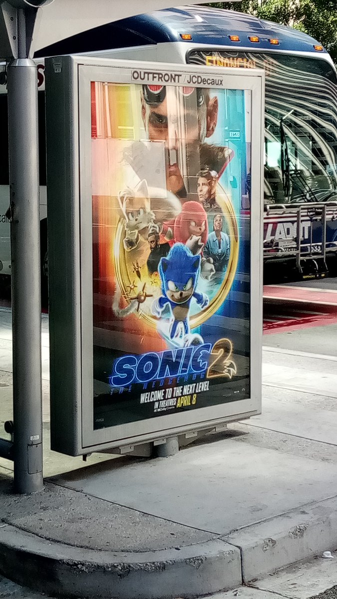 surferbrg's tweet photo. Unlike 2020 were whole city was covered with Sonic movie ads. Only one I saw at a bus stop for Sonic 2 movie.

#SonicMovie2 #sonicmovie #Sonic #SonicTheHedgehog #sonicfan #movie #moviead #banner #poster #tails #knuckles https://t.co/BBOyaSGEu7