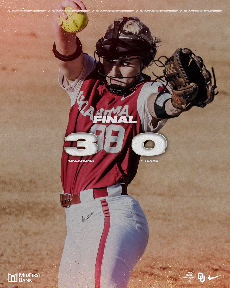 OU_Softball's tweet photo. 💥 𝐎𝐧𝐞 𝐝𝐨𝐰𝐧 💥
#ChampionshipMindset https://t.co/G4WEaG1aFB
