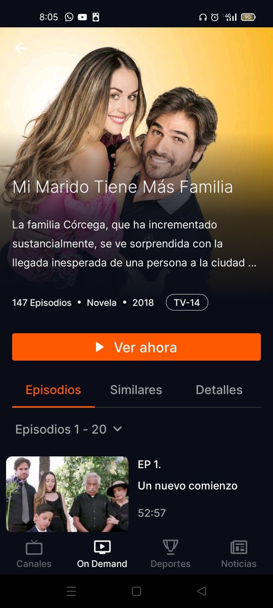 StaffTahi's tweet photo. Los Capítulos de la telenovela #MMTMF se encuentran completos y gratis en la plataforma Vix.
Revivamos la hermosa Historia de #Aristemo , la vida de los Corcega y los López https://t.co/Rf49sk63t5