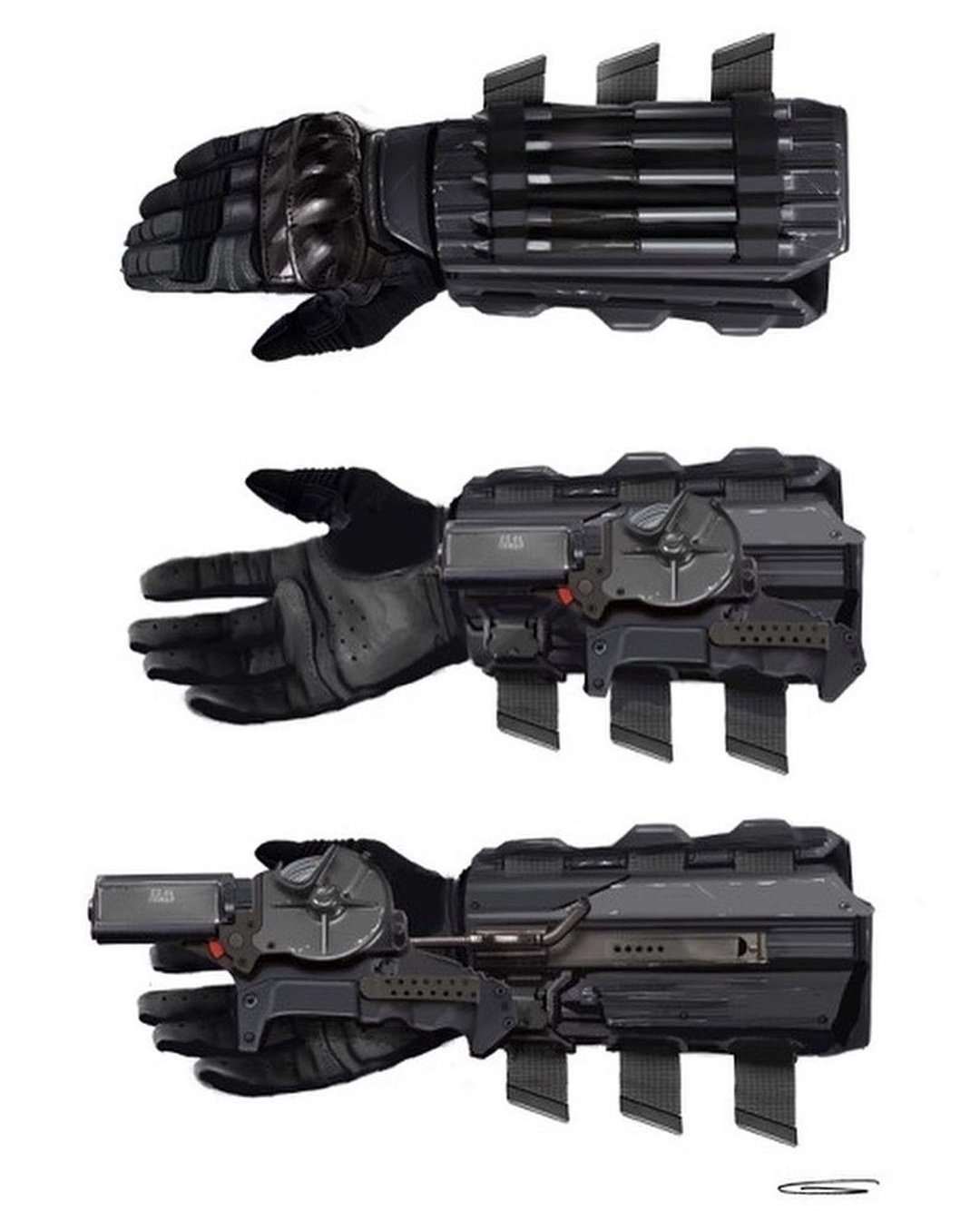 The Art of The Batman on X: Concept art of Batman's gauntlets featuring  the grapple gun, by Glyn Dillon.  / X