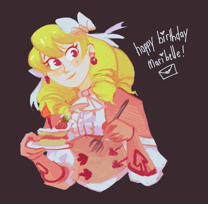 A quick doodle I did on the plane for Maribelle's bday! 🎂 #FireEmblem 