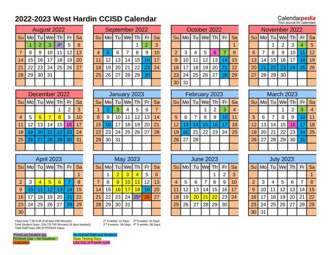 Ccisd Calendar 2023 West Hardin County Cisd - Home