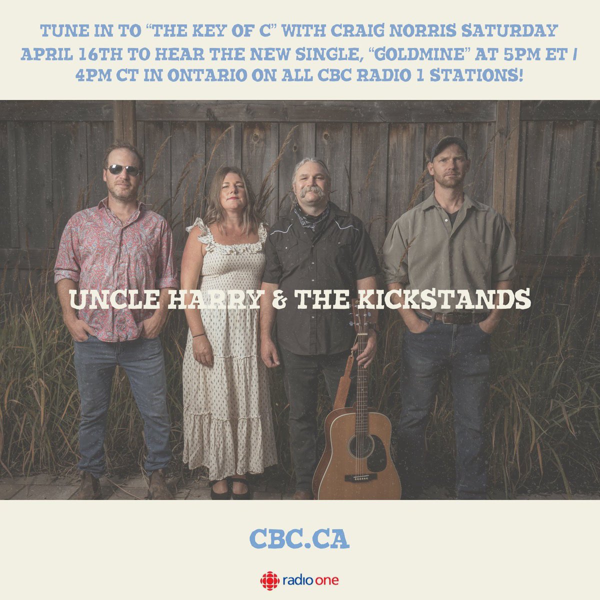 DownByThePoint's tweet photo. Tune in to @CBCRadioCanada’s “In the Key of C” with @craignorriscbc this Saturday to hear @UHandTK’s “Goldmine” take a spin on all CBC Radio 1 stations in Ontario at 5PM ET / 4PM CT https://t.co/J1Ia4tTHMg