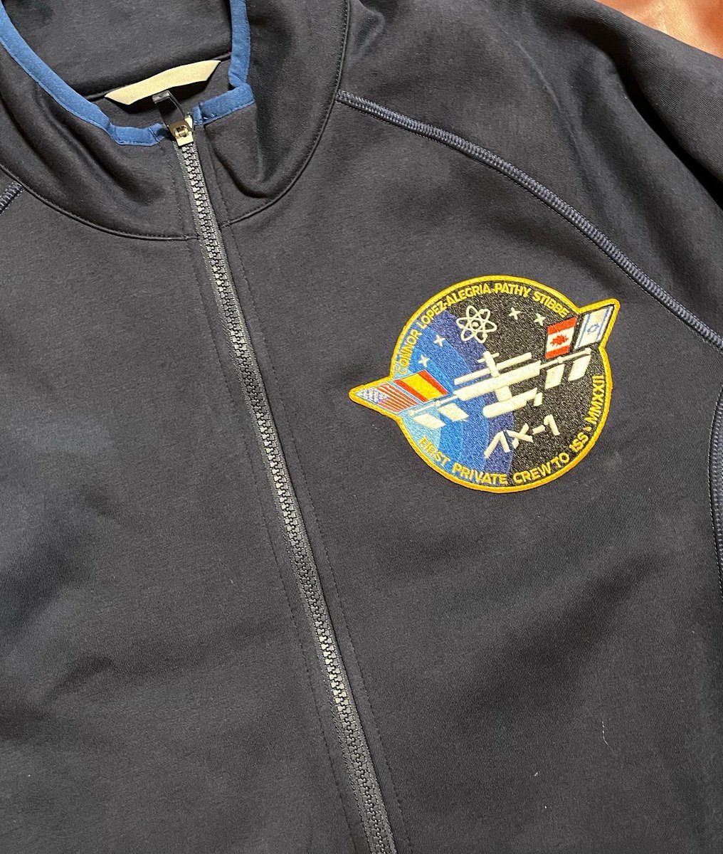 aparrisx's tweet photo. Big swag day. Received my Polaris Dawn AND AX-1 jackets. I will be styling everywhere I go! 🚀🌎 #theinspired24 @wearespacehero #ax1 #polarisdawn #iss #spacex #flyspacehero #space https://t.co/bX5KXyxtXG