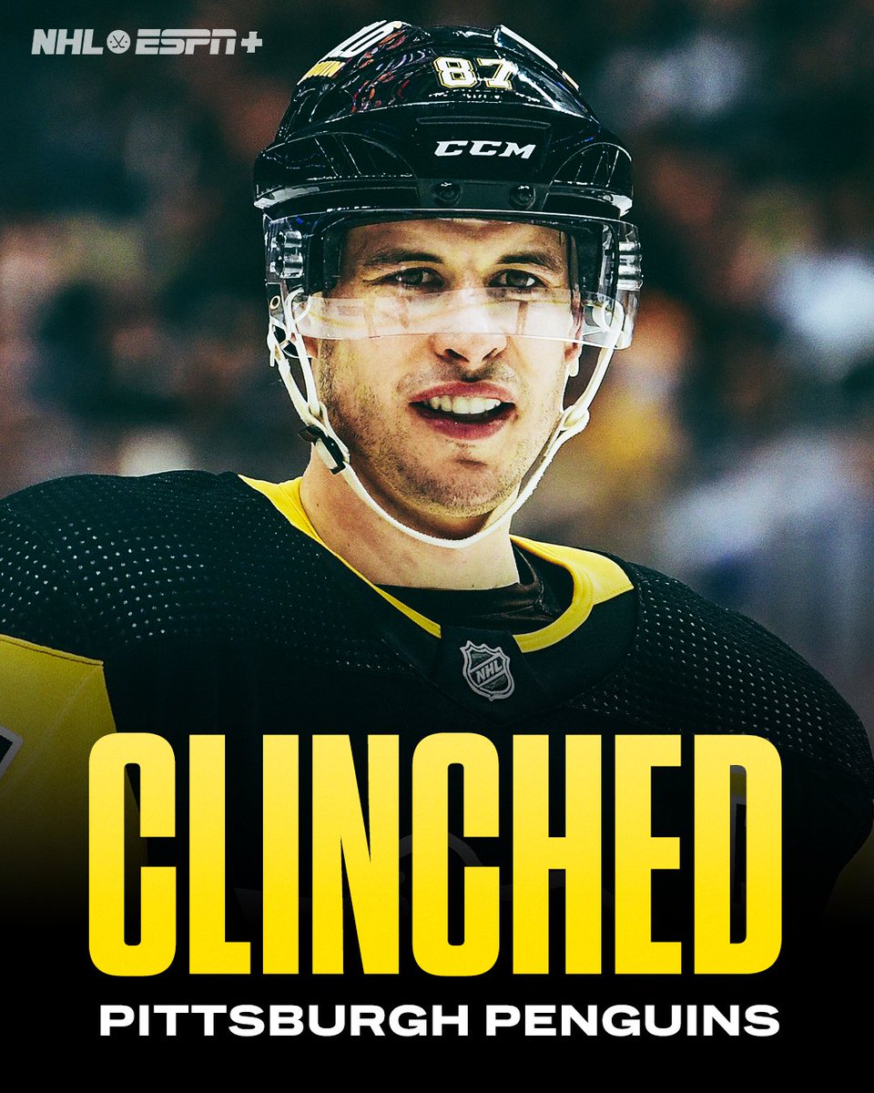 espn's tweet photo. Pittsburgh locks in its chance to play for the Stanley Cup 🏆 @penguins https://t.co/gjHk8YWGah