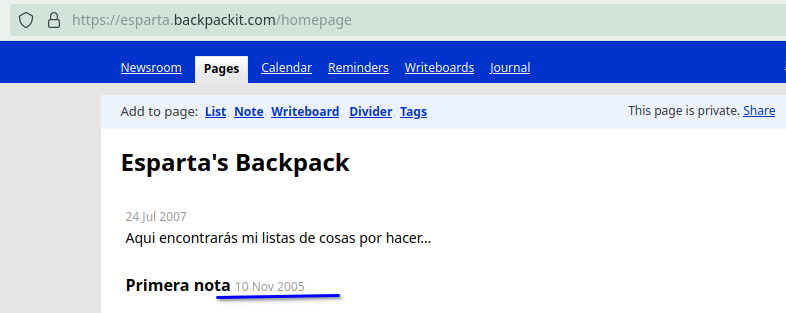 17 years ago (2005-11-10) I was searching for a software to organize myself, so I did create a free account on a service called Backpack by 37signals...

The service is still alive, and it's probably usable. Talks about resilience and compromise with the users.