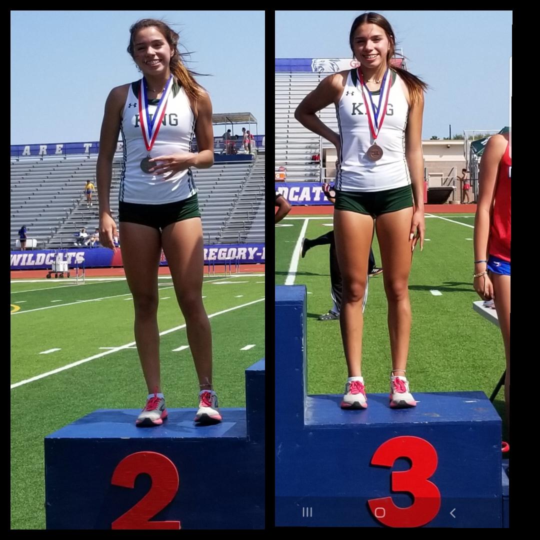 Congratulations to another 2022 Lady Mustang Area Qualifier.  Lariah Lara placed 2nd in the 800 meters and 3rd in the 1600 Meters. Next stop, Rio Grande City for a chance to punch a ticket to Regionals! 🐎
<a href="/RKHSKingTeam/">Richard King HS</a>