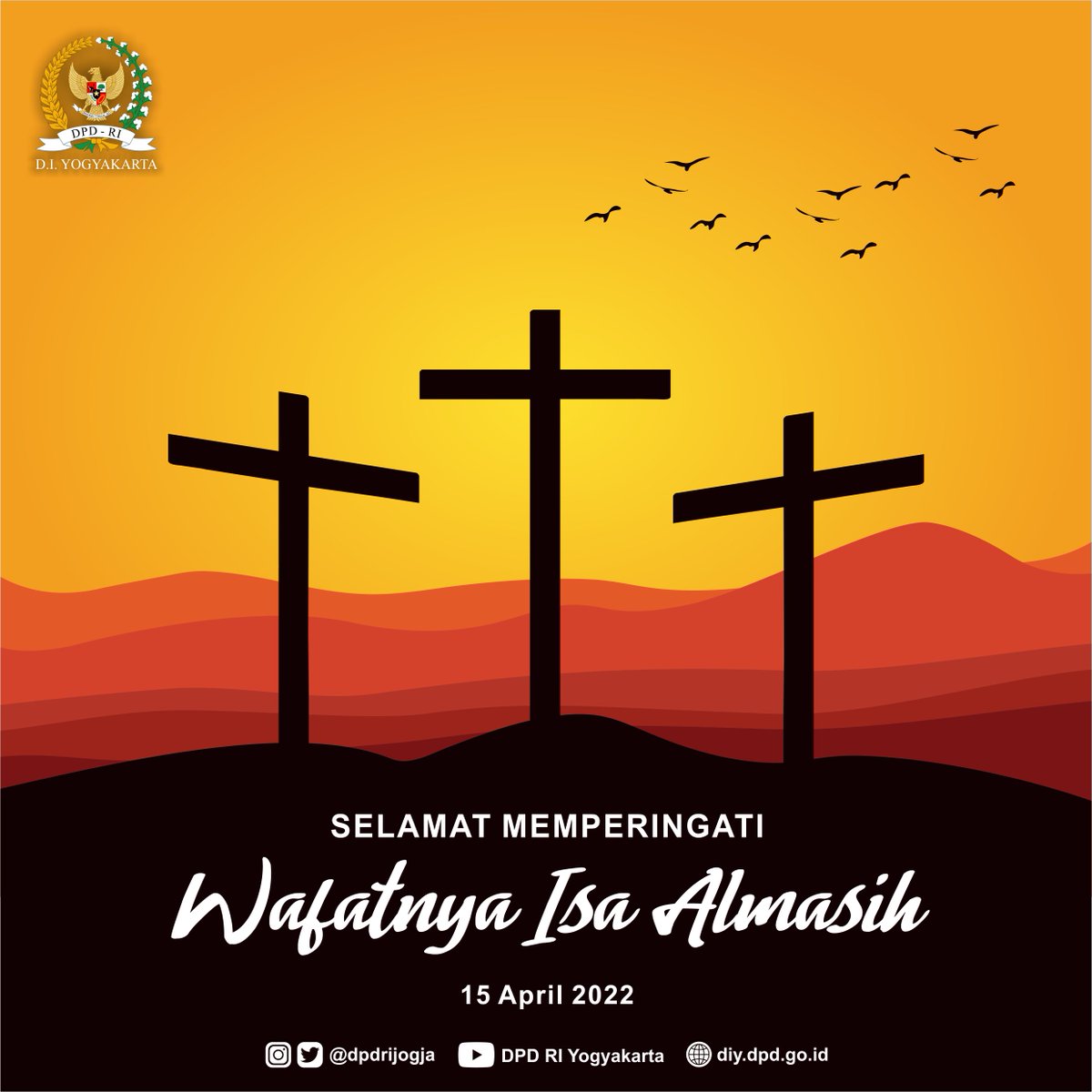 Selamat Memperingati Wafatnya Isa Almasih.
Damai sejahtera bagi umat manusia, semoga kasihNya selalu bersama.

#wafatisaalmasih 
#dpdri #dpdridiy