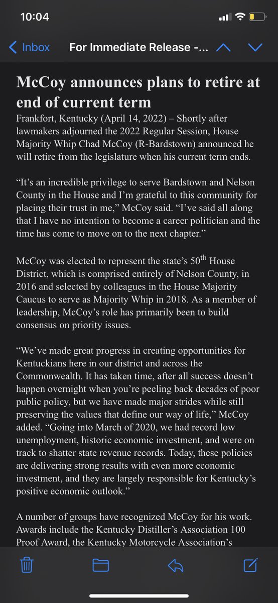 BodeBrooks's tweet photo. Just as lawmakers gavel out Charter school funding bill sponsor Rep. Chad McCoy announces he is retiring at the end of the year @FOX56News https://t.co/SCxiNeC79X