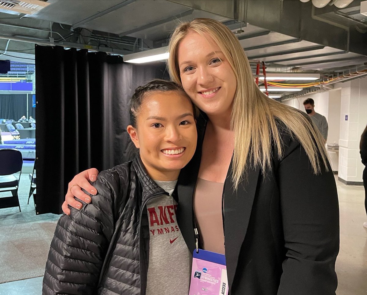 maddiehgotreaux's tweet photo. Now that Kyla has SHINED, today ends my first season @StanfordWGym SID… 

No announcement. Just that I can’t wait to do this all over again next year. https://t.co/c8LnvlsIHW