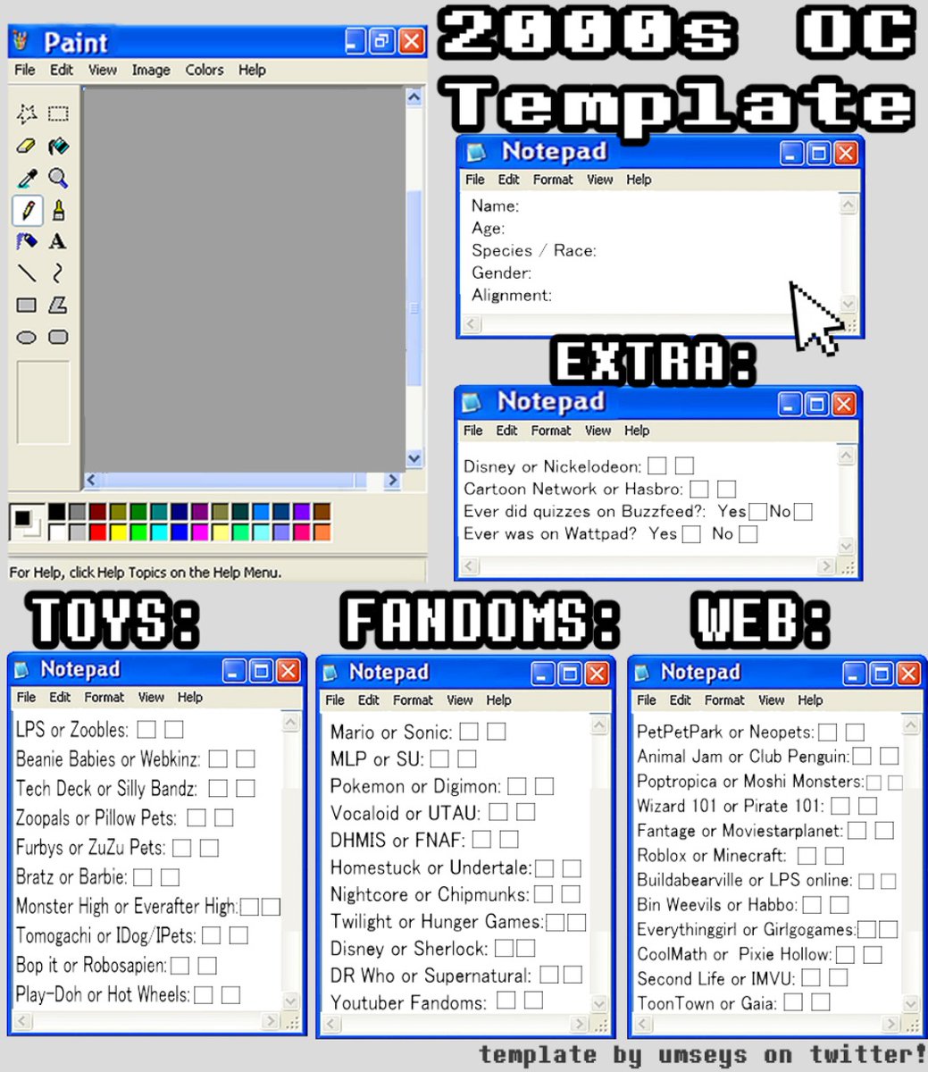 ummseys's tweet photo. Made an #octemplate because they're so fun! Feel free to do this yourself!! #originalcharacter #oc #template #ocmeme #blanktemplate https://t.co/XTGTRRgDTZ