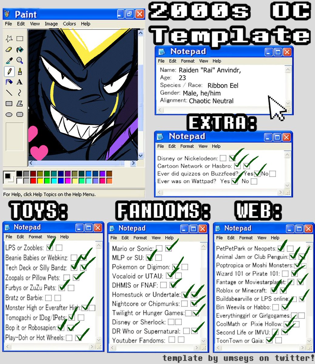 ummseys's tweet photo. Made an #octemplate because they're so fun! Feel free to do this yourself!! #originalcharacter #oc #template #ocmeme #blanktemplate https://t.co/XTGTRRgDTZ