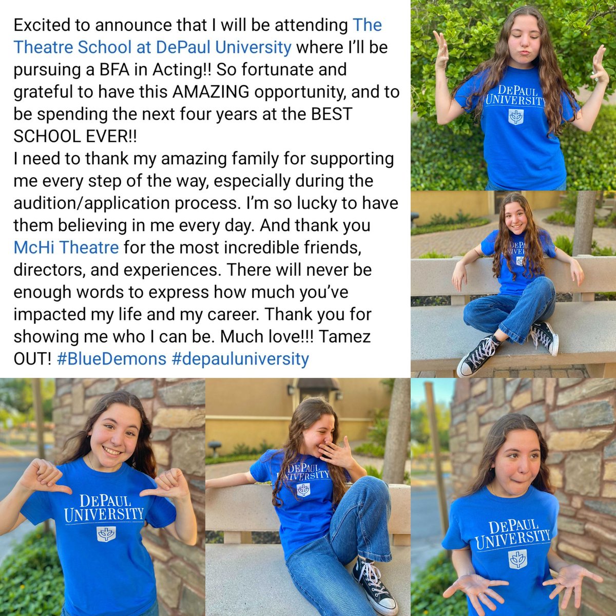 mchitheatre's tweet photo. From McHi Theatre to The Theatre School at DePaul University...

Congratulations, Alejandra! https://t.co/AKqZOIfmkj