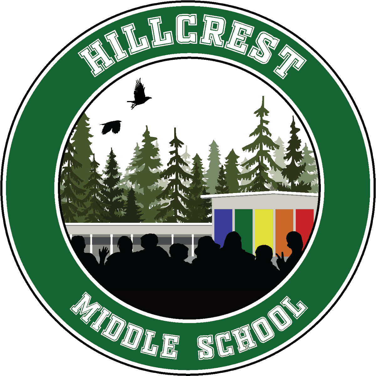Hillcrest students got their new Hillcrest t-shirts with our new logo today!