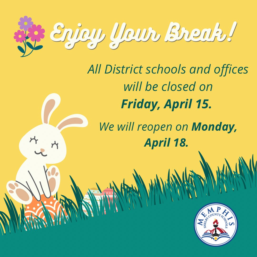 MemphisShelby Co. Schools on Twitter "Reminder MSCS families! All