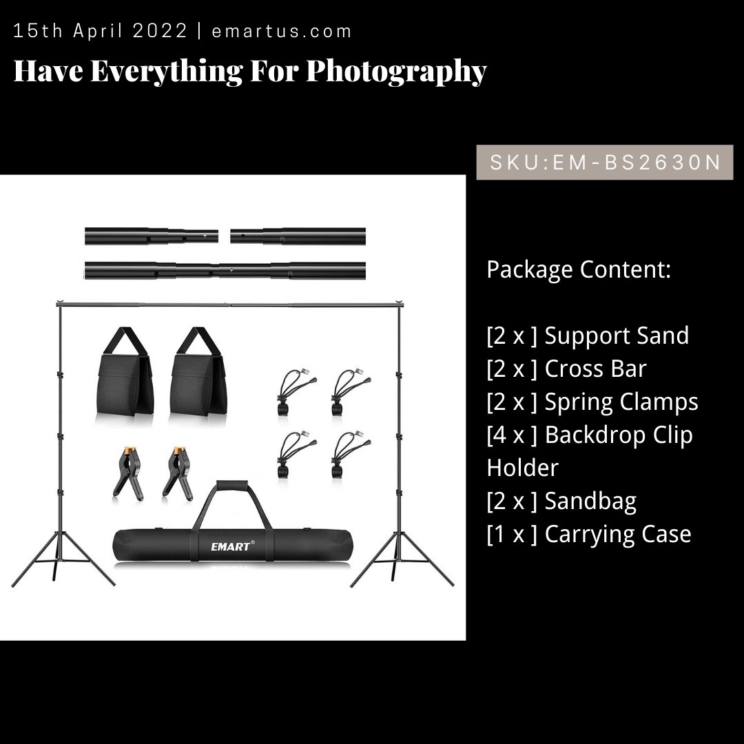 emartus_inc's tweet photo. π· #springsale The Last DayβΌοΈβΌοΈ
EMART 8.5 x 10 ft Photo Backdrop Stand
β€ β€ β€https://t.co/i0gDYdxyIC
π SKU: EM-BS2630N
π
Offers: All products-20% / Ring Lights-30%
#EMARTUS #portrait #photography #photographer #photooftheday #backdropstand #backdrops #backgroundframe https://t.co/3tCRvHHYAl