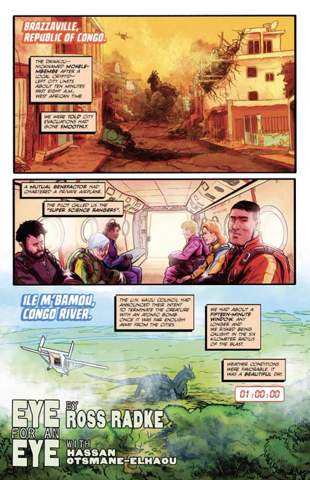 Lettering for Stomped Issue 3 is completed courtesy of the incredible @HassanOE and here's a preview of the first page! A few more pages posted on the Kickstarter for backers only. 