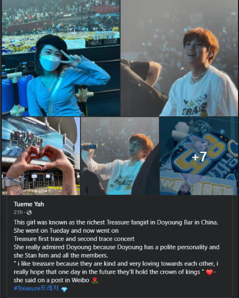 teumevipnoona's tweet image. No but this kind of fangirl should be the best example. Even if she has a bias of her own but she still wishes for the whole treasure members to be equally successful and be on top in the future. She is setting the teume fangirl bar so high for me. 

#TREASURE